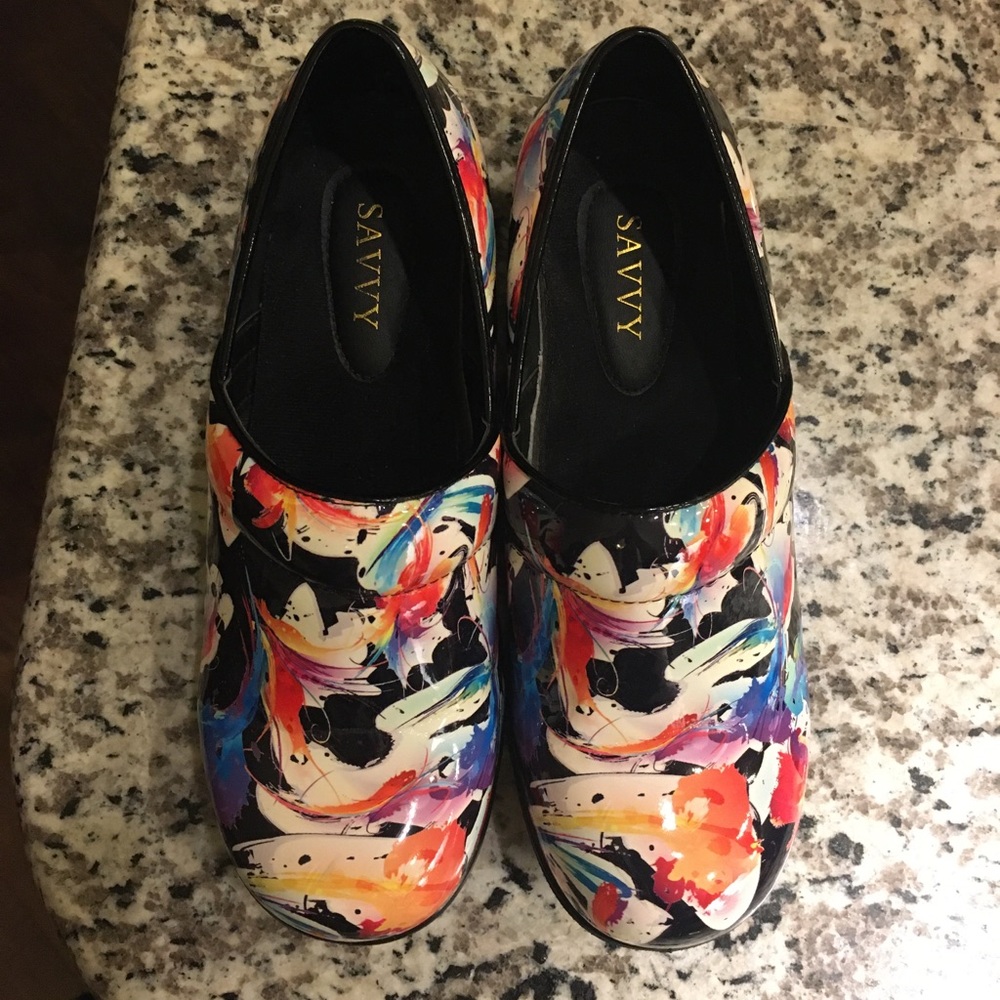 Savvy Multi-Colored Nursing/Medical Clog Slip-Ons
